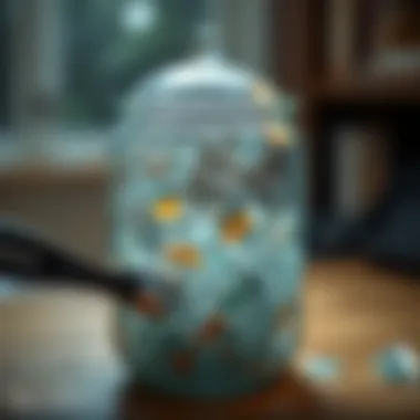 A safe disposal container for broken glass