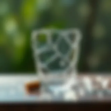 An illustration showing a safe cleaning method for glass fragments