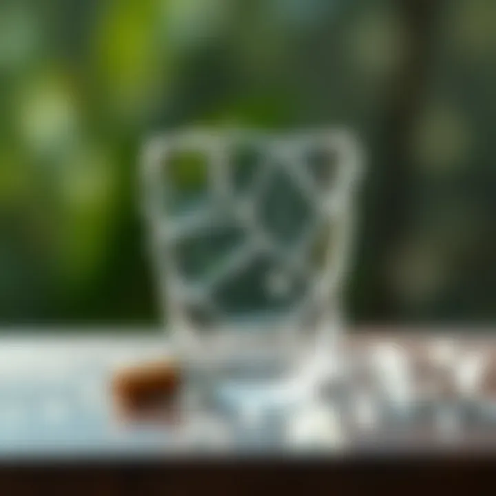 An illustration showing a safe cleaning method for glass fragments