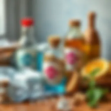 Ingredients used for creating homemade glass cleaning solutions