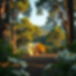 Scenic view of a camping site surrounded by trees in Istanbul