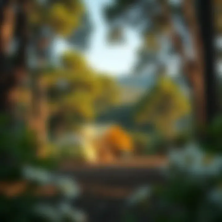 Scenic view of a camping site surrounded by trees in Istanbul