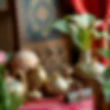 Elegantly arranged traditional Turkish dowry items showcasing intricate designs and craftsmanship.