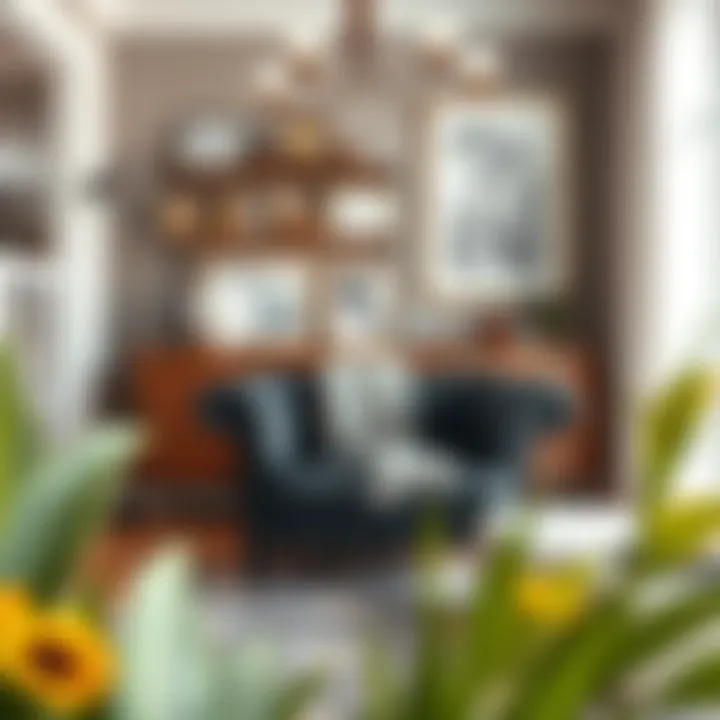 Fusion of Classic and Contemporary Styles Chesterfield chair paired with modern decor elements