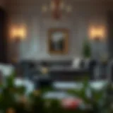 Luxurious Chesterfield sofa in an elegant living room setting