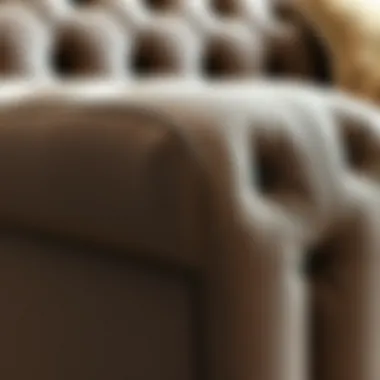 Artistry in Upholstery and Design Close-up of Chesterfield upholstery showcasing intricate button details