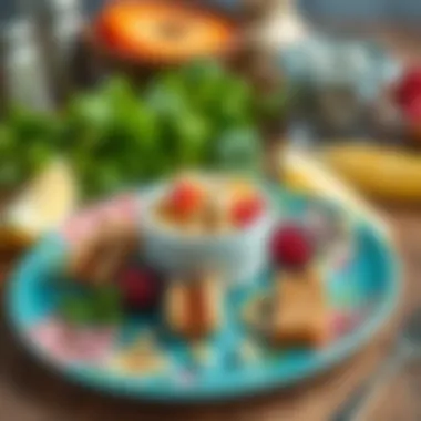 Healthy homemade snacks on a vibrant plate