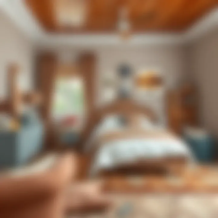 Cozy Bedroom Retreat Blending Cinnamon and Gray A cozy bedroom retreat blending cinnamon and gray colors