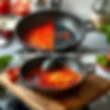 Transforming a Burnt Pan Before and after cleaning a burnt pan