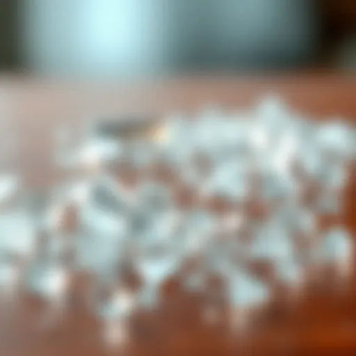 Glass Shards on Surface Close-up of glass shards on a surface