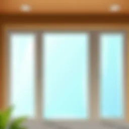 Shiny glass windows after cleaning