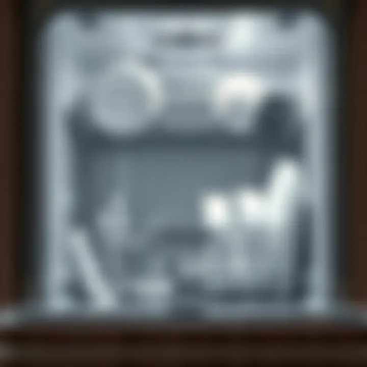 Inside a Pristine Dishwasher Interior view of a clean dishwasher showing its components