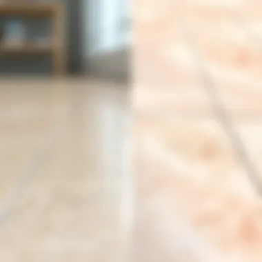 Before and after comparison of a cleaned surface