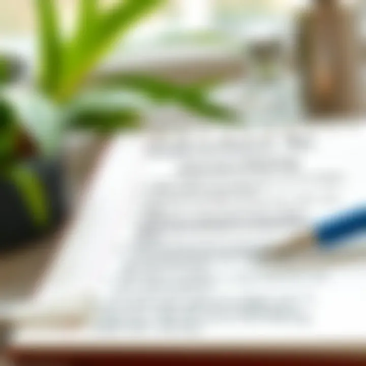 Detailed instructions outlined on a notepad