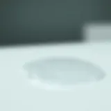 Close-up view of silicone residue on a surface