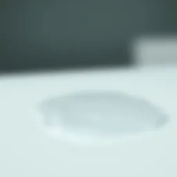 Close-up view of silicone residue on a surface