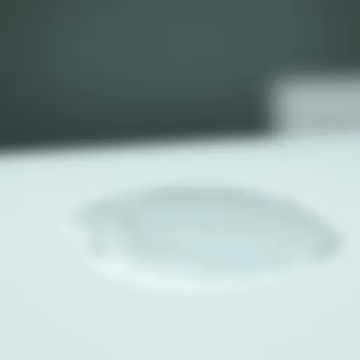 Close-up view of silicone residue on a surface