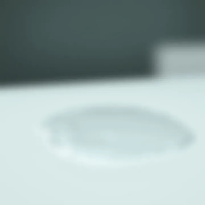 Close-up view of silicone residue on a surface