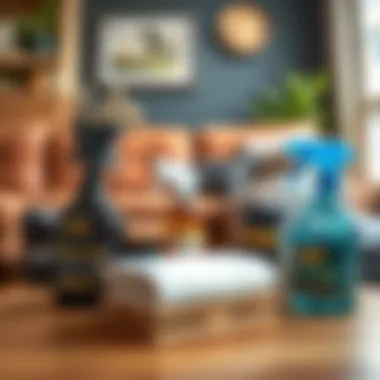 Necessary Supplies for Suede Maintenance Essential cleaning supplies for maintaining suede furniture