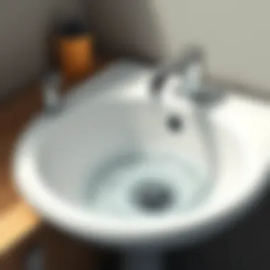 Clogged sink with water buildup