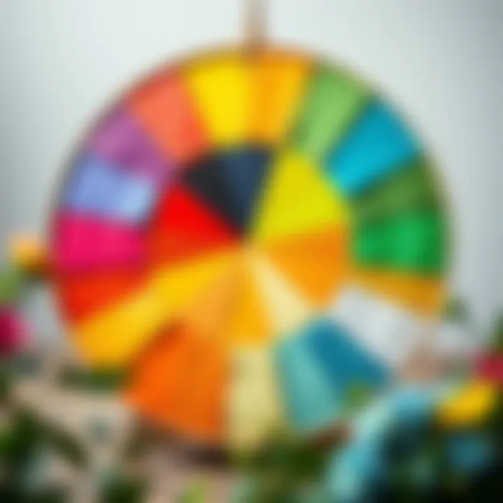 Color wheel showcasing primary and secondary colors