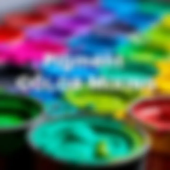 Visual representation of color mixing in pigments