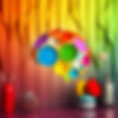 A vibrant palette of colors showcasing color psychology