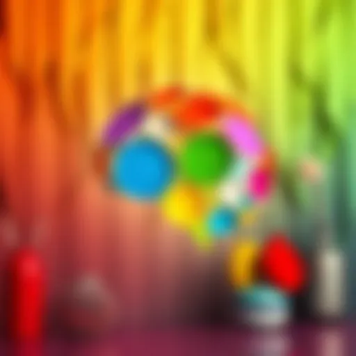 A vibrant palette of colors showcasing color psychology