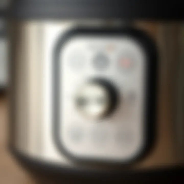 User-Friendly Control Panel Close-up of control panel on electric pressure cooker