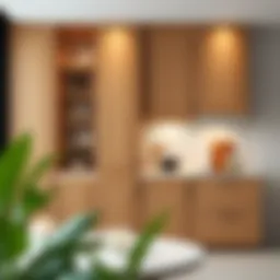 Elegant custom kitchen cabinet showcasing unique design elements