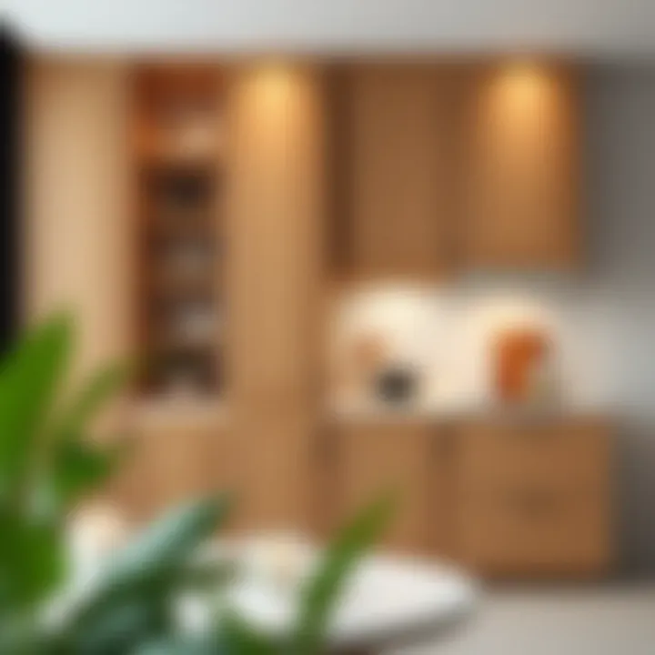 Elegant custom kitchen cabinet showcasing unique design elements