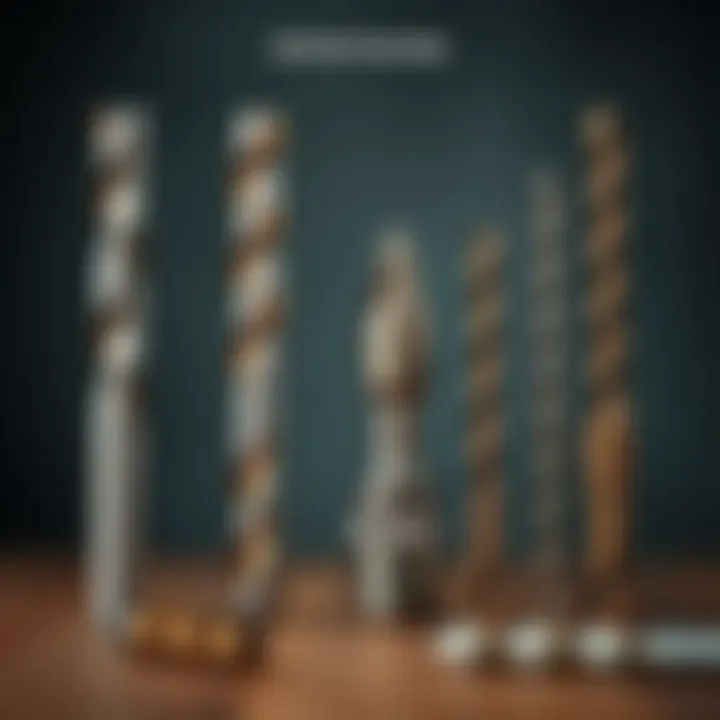 Detailed illustration of drill bit types for various applications