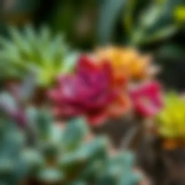 Ornamental Succulent Display Artistic display of a succulent in a decorative pot highlighting its ornamental appeal