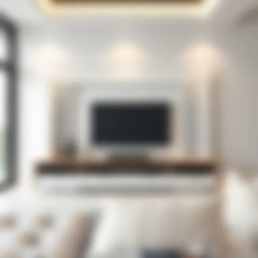 Contemporary TV unit design showcasing sleek lines and minimalist aesthetic