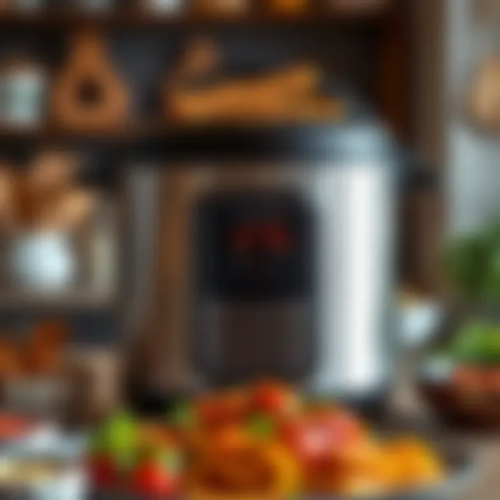 Culinary Delight from Smart Technology Delicious meal prepared in a smart pressure cooker