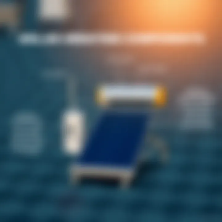 Understanding Solar Heating Components A diagram illustrating the components of a solar heating system