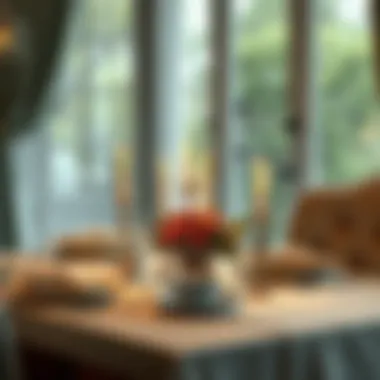 A beautifully arranged dining table with candles