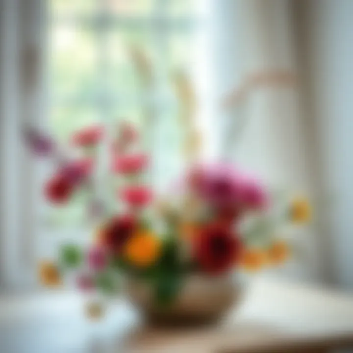 DIY project featuring aromatic flowers in decorative arrangements