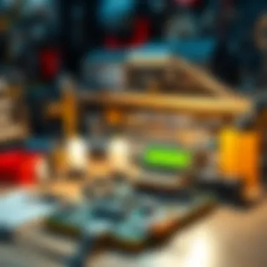 Creative DIY Electronics Project DIY electronic project at a workspace