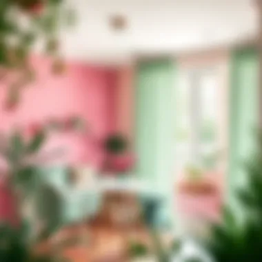 A DIY project featuring green and pink color palette