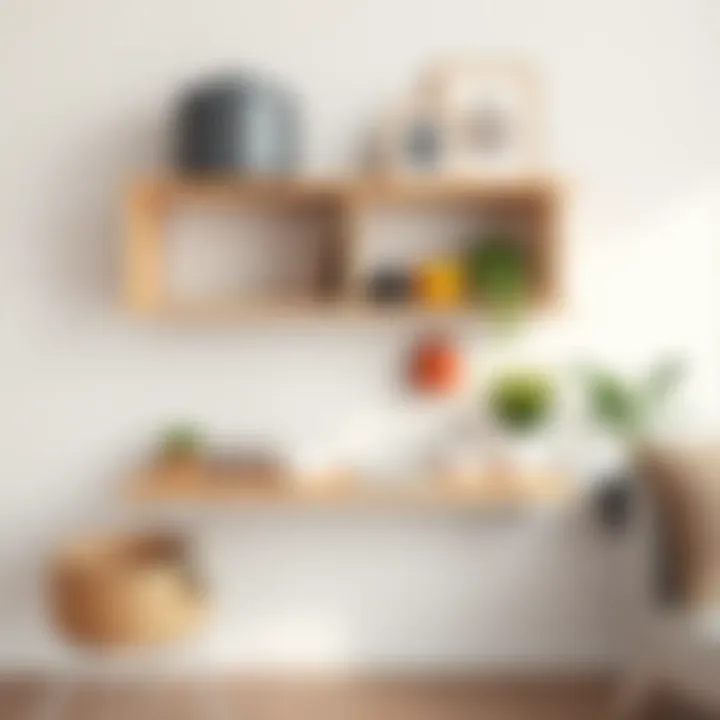 DIY shelf with creative storage solutions