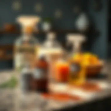 Natural Solutions for Effective Stain Removal Natural cleaning solutions for paint stains on a countertop