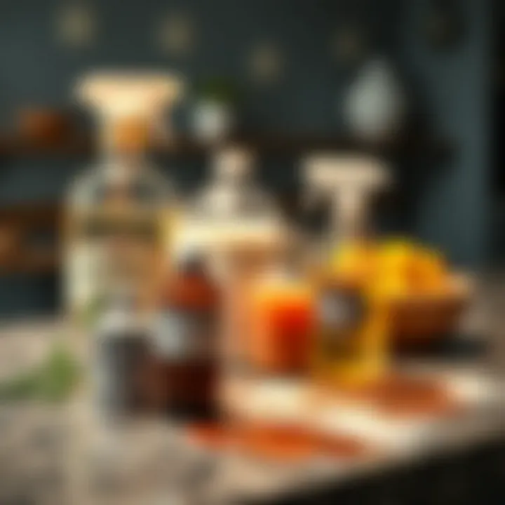 Natural Solutions for Effective Stain Removal Natural cleaning solutions for paint stains on a countertop