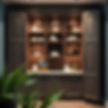 Stylish cabinet interior design emphasizing aesthetic arrangement