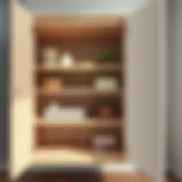 A beautifully organized cabinet showcasing adjustable shelves