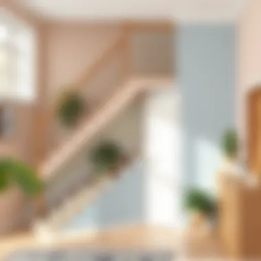 Color palette inspiration for duplex staircase walls