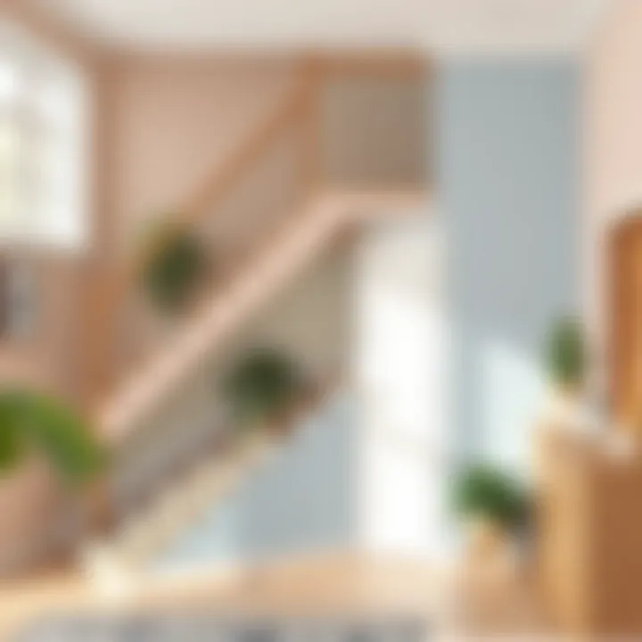 Color palette inspiration for duplex staircase walls