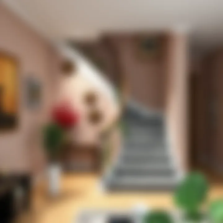 Creative wall decoration ideas for duplex staircase