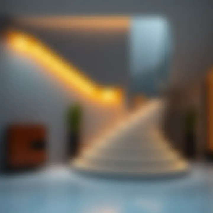Innovative lighting solutions for staircase wall ambiance
