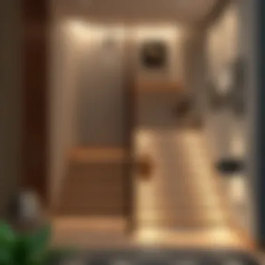 Creative use of lighting to enhance staircase decor